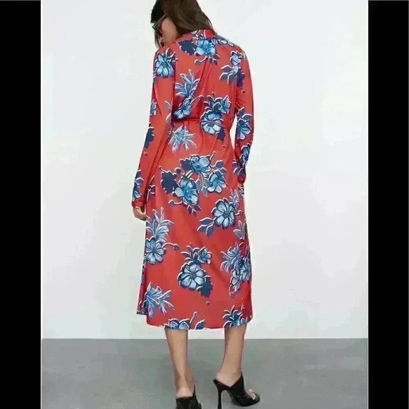 Zara Floral Print Midi Dress - Picture 4 of 8